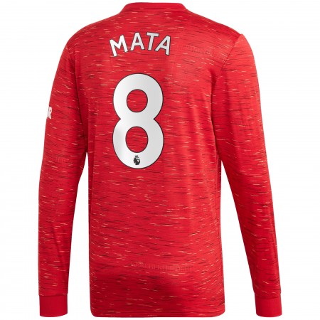 Billiga Fotbollströjor Manchester United Juan Mata 8 Hemma tröja 2020/21 Långärmad
